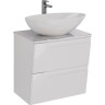 Тумба LEMARK MIANO 60 см под раковину, подвесная, 2 ящика, белый глянец LM06M60T